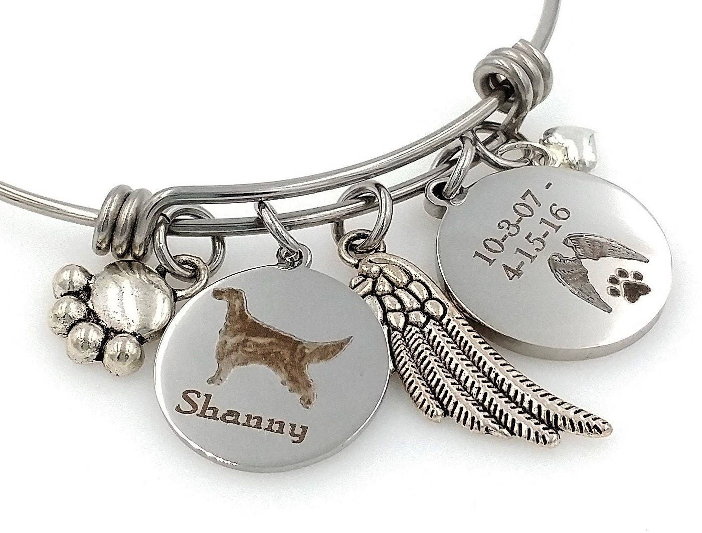 Hund Passing Away Geschenke Personalisiert Irish Setter Memorial Erinnerung Schmuck Regenbogen Brücke von TalkToThePaws