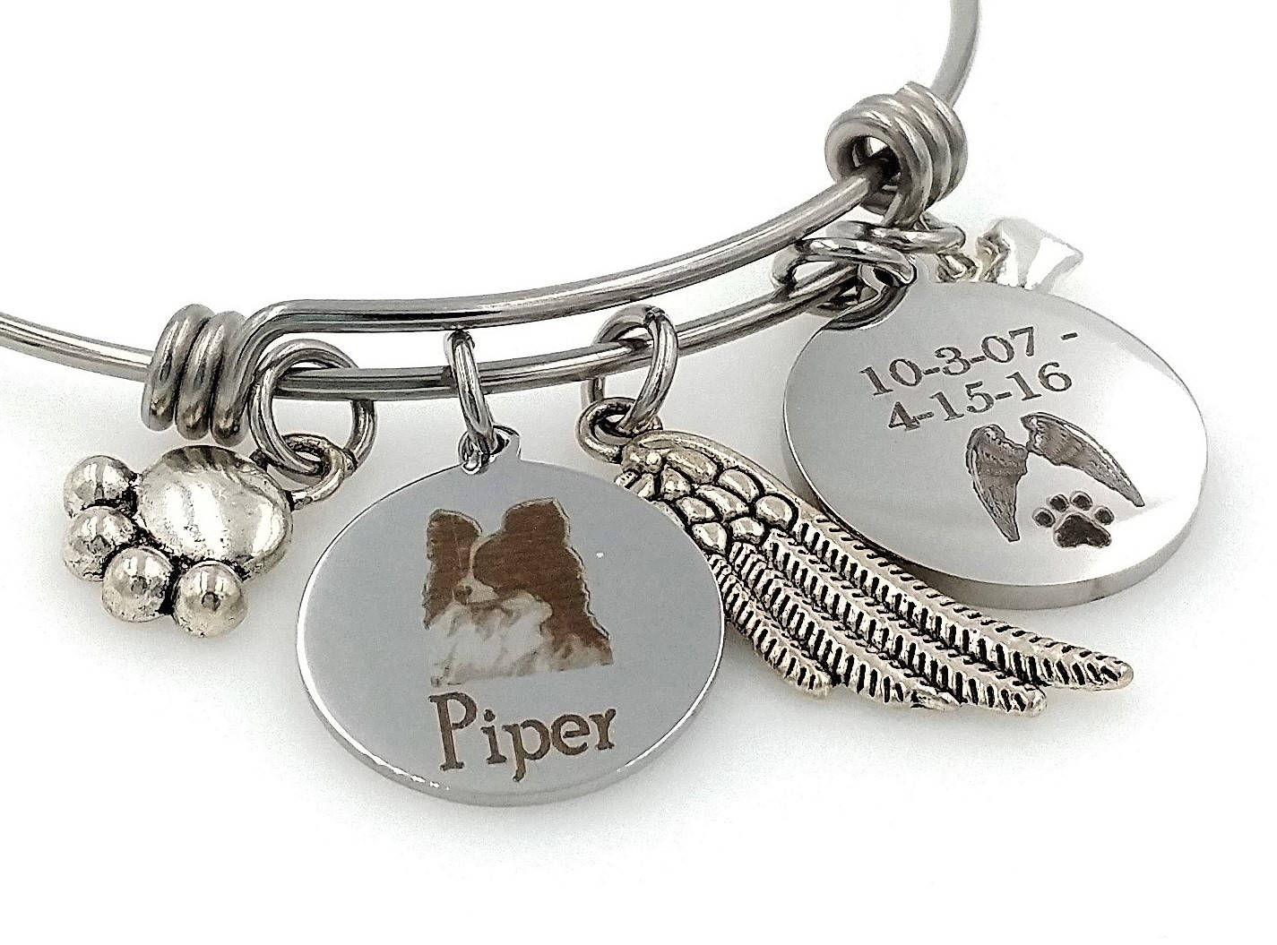 Hund Passing Away Geschenke Personalisiert Papillon Erinnerung Schmuck Regenbogen Brücke von TalkToThePaws