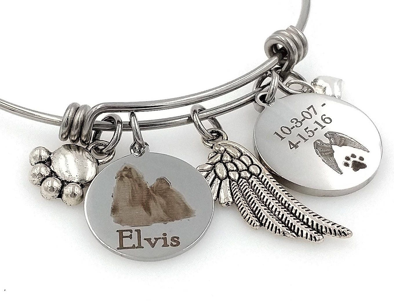 Hund Passing Away Geschenke Personalisiert Shih Tzu Erinnerung Schmuck Regenbogen Brücke von TalkToThePaws