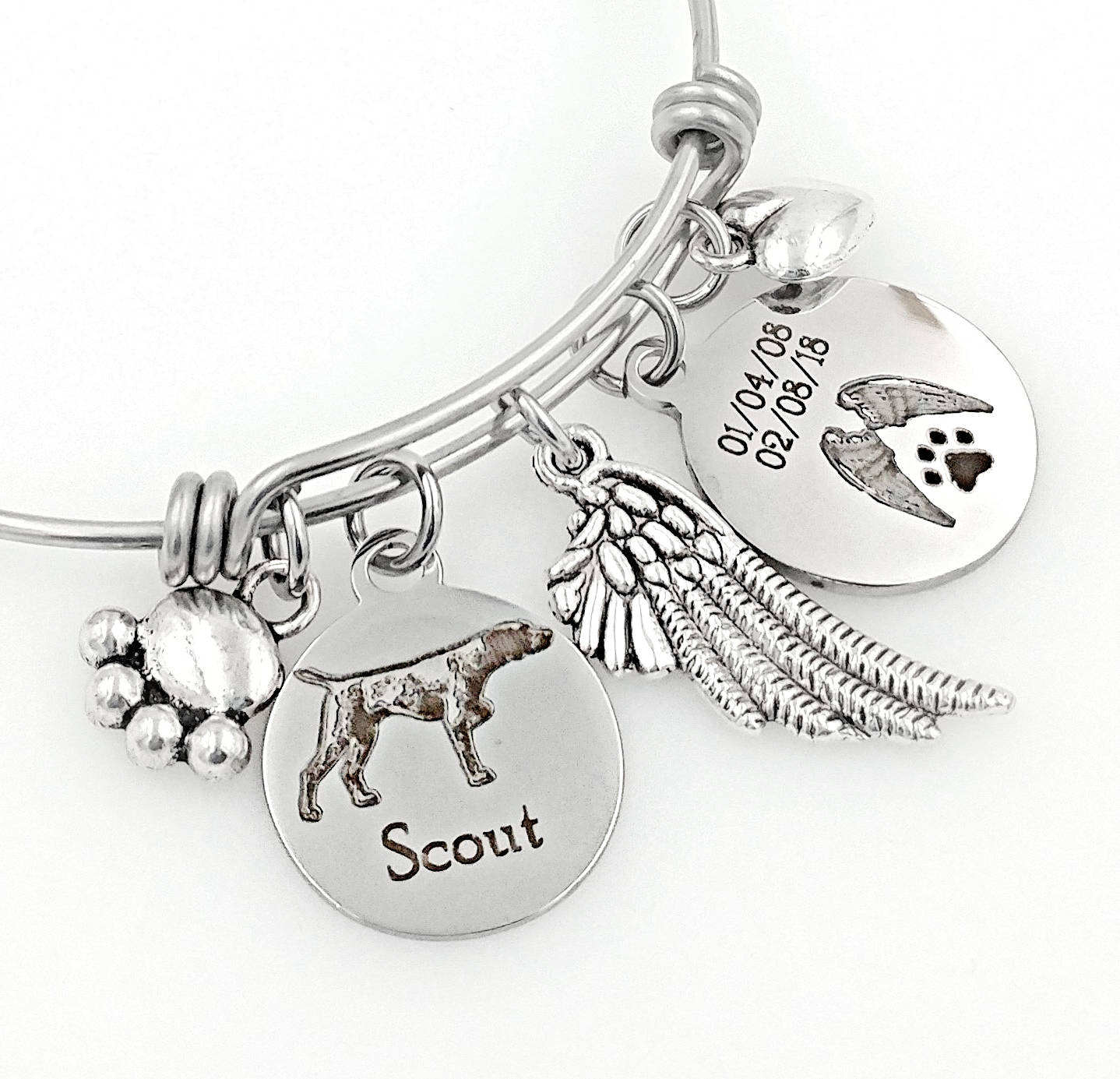 Hund Passing Away Geschenke Personalisierte Deutsch Kurzhaar Aps Erinnerung Schmuck Regenbogen Brücke von TalkToThePaws