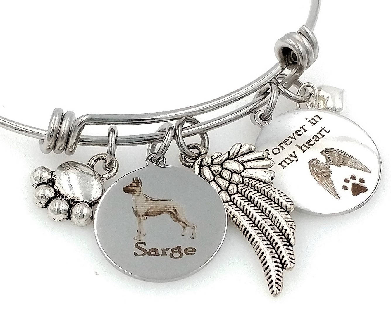 Hund Passing Away Geschenke Personalisierte Deutsche Dogge Erinnerung Schmuck Regenbogen Brücke von TalkToThePaws