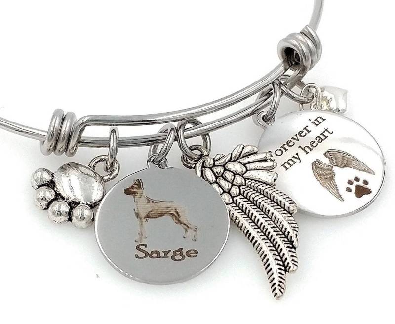 Hund Passing Away Geschenke Personalisierte Deutsche Dogge Erinnerung Schmuck Regenbogen Brücke von TalkToThePaws