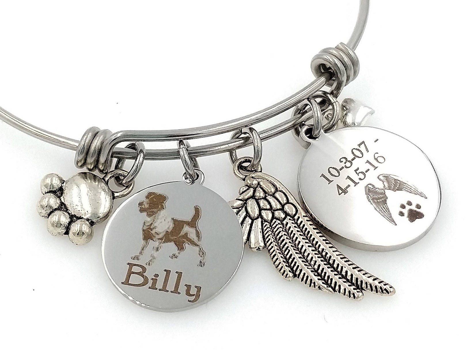 Hund Passing Away Geschenke Personalisierte Jack Russell Terrier Erinnerung Schmuck Regenbogen Brücke von TalkToThePaws