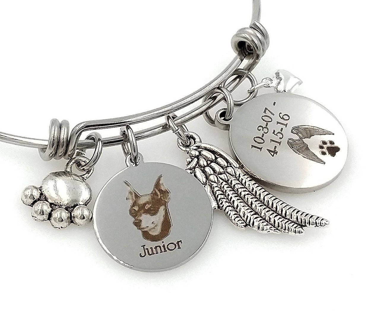 Hund Passing Away Geschenke Personalisierte Min Pin Erinnerung Schmuck Regenbogen Brücke von TalkToThePaws