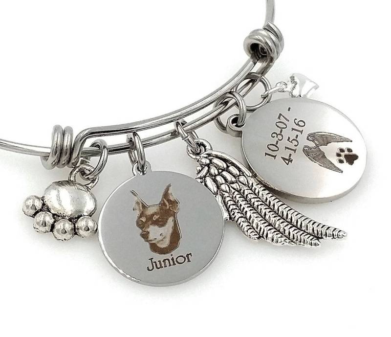 Hund Passing Away Geschenke Personalisierte Min Pin Erinnerung Schmuck Regenbogen Brücke von TalkToThePaws