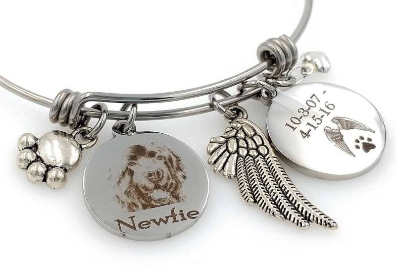 Hund Passing Away Geschenke Personalisierte Neufundland Erinnerung Schmuck Regenbogen Brücke von TalkToThePaws