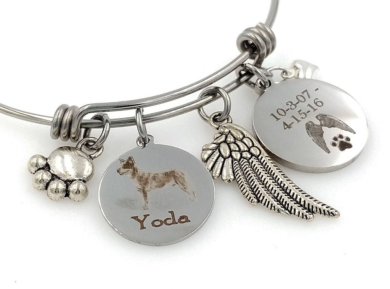 Hund Passing Away Geschenke Personalisierte Rinder Erinnerung Schmuck Regenbogen Brücke von TalkToThePaws