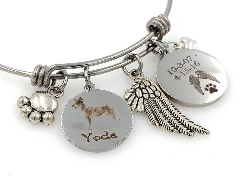 Hund Passing Away Geschenke Personalisierte Rinder Erinnerung Schmuck Regenbogen Brücke von TalkToThePaws