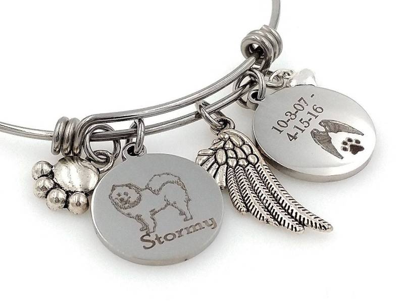 Hund Passing Away Geschenke Personalisierte Samojede Erinnerung Schmuck Regenbogen Brücke von TalkToThePaws