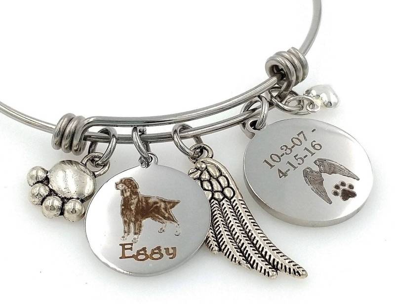 Hund Passing Away Geschenke Personalisierter Gorden Setter Erinnerung Schmuck Regenbogen Brücke von TalkToThePaws