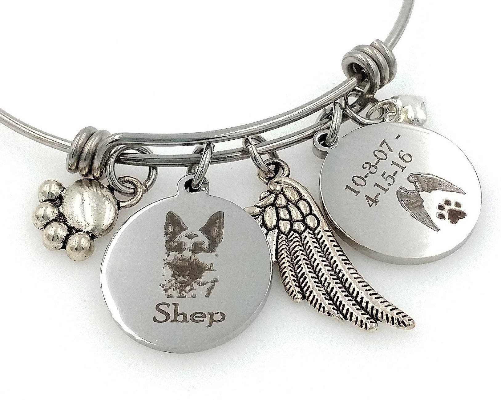 Hund Passing Away Geschenke Personalisierter Schäferhund Erinnerung Schmuck Regenbogen Brücke von TalkToThePaws