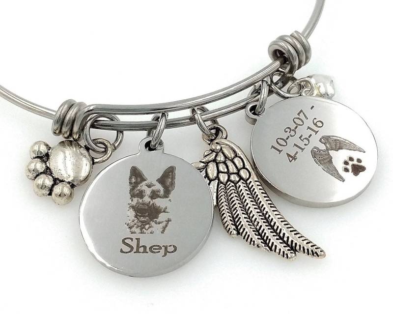 Hund Passing Away Geschenke Personalisierter Schäferhund Erinnerung Schmuck Regenbogen Brücke von TalkToThePaws