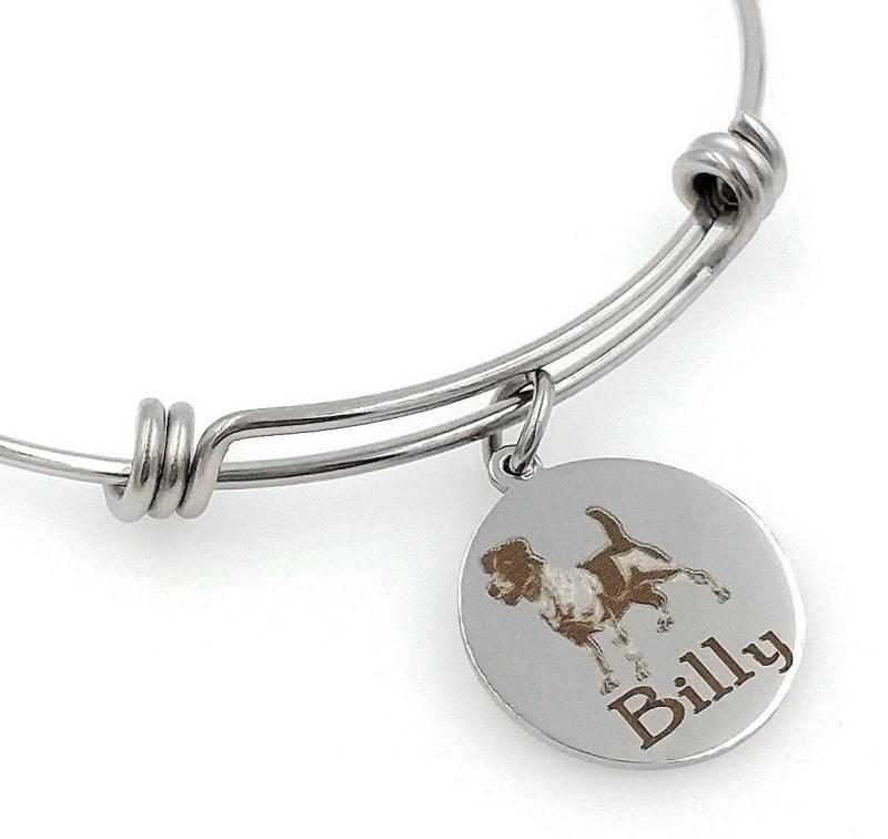 Jack Russell Terrier Graviert Erweiterbar Personalisierte Armreif von TalkToThePaws