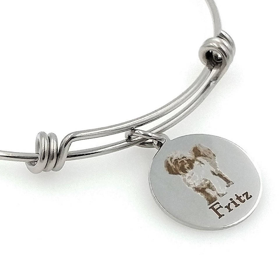 Lhasa Apso Graviert Erweiterbar Personalisierte Armreif von TalkToThePaws