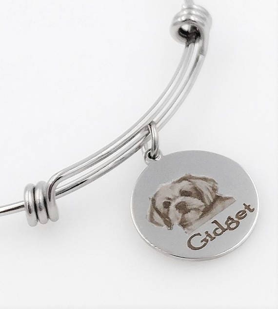 Malteser Graviert Erweiterbar Personalisierte Armreif von TalkToThePaws