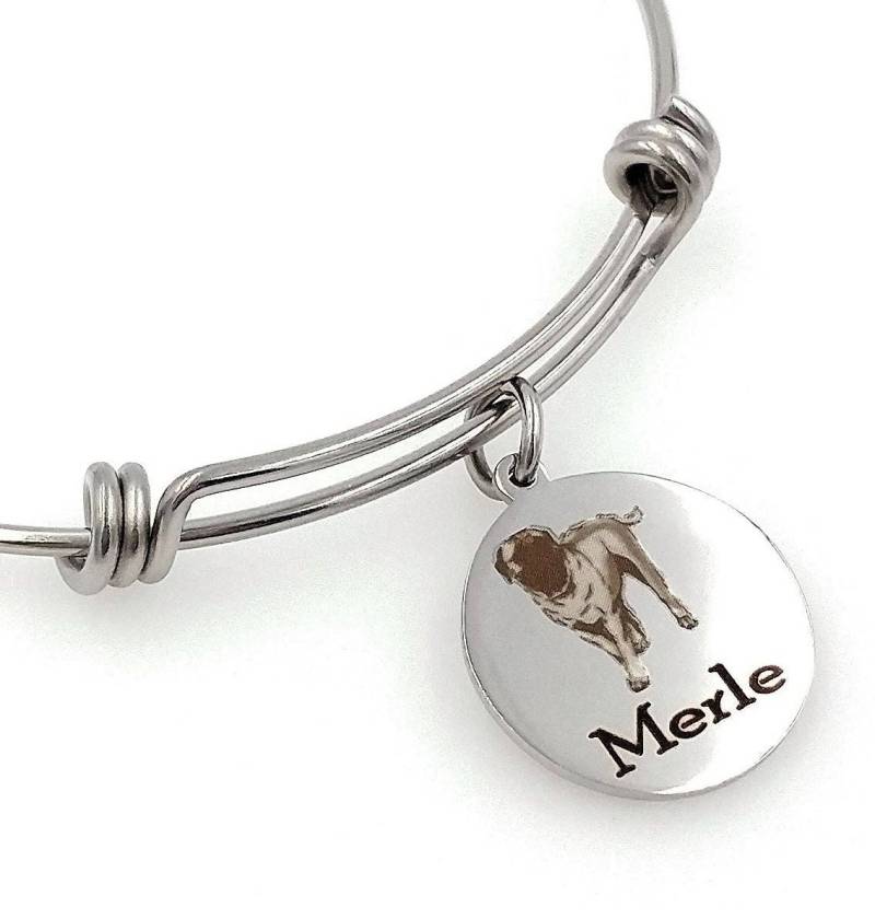 Mastiff, English Bordeauxdogge Gravierte Erweiterbar Personalisierte Armreif von TalkToThePaws