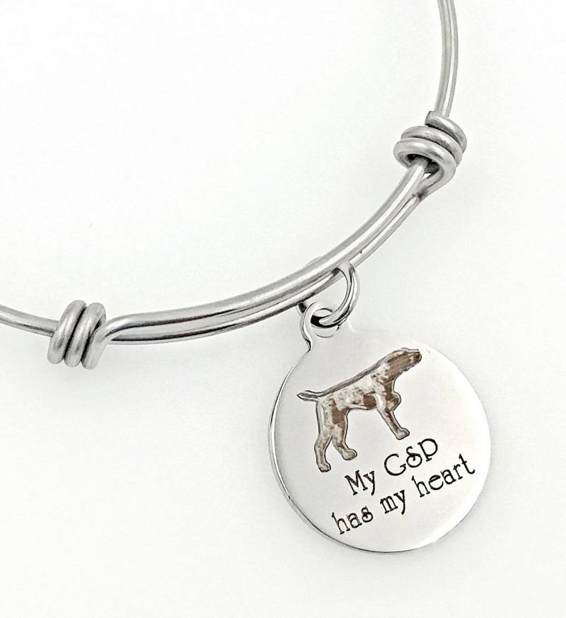 Mein Aps, Deutsch Shortaired Pointer Hat Mein Herz Graviert Erweiterbar Armreif, Hund von TalkToThePaws