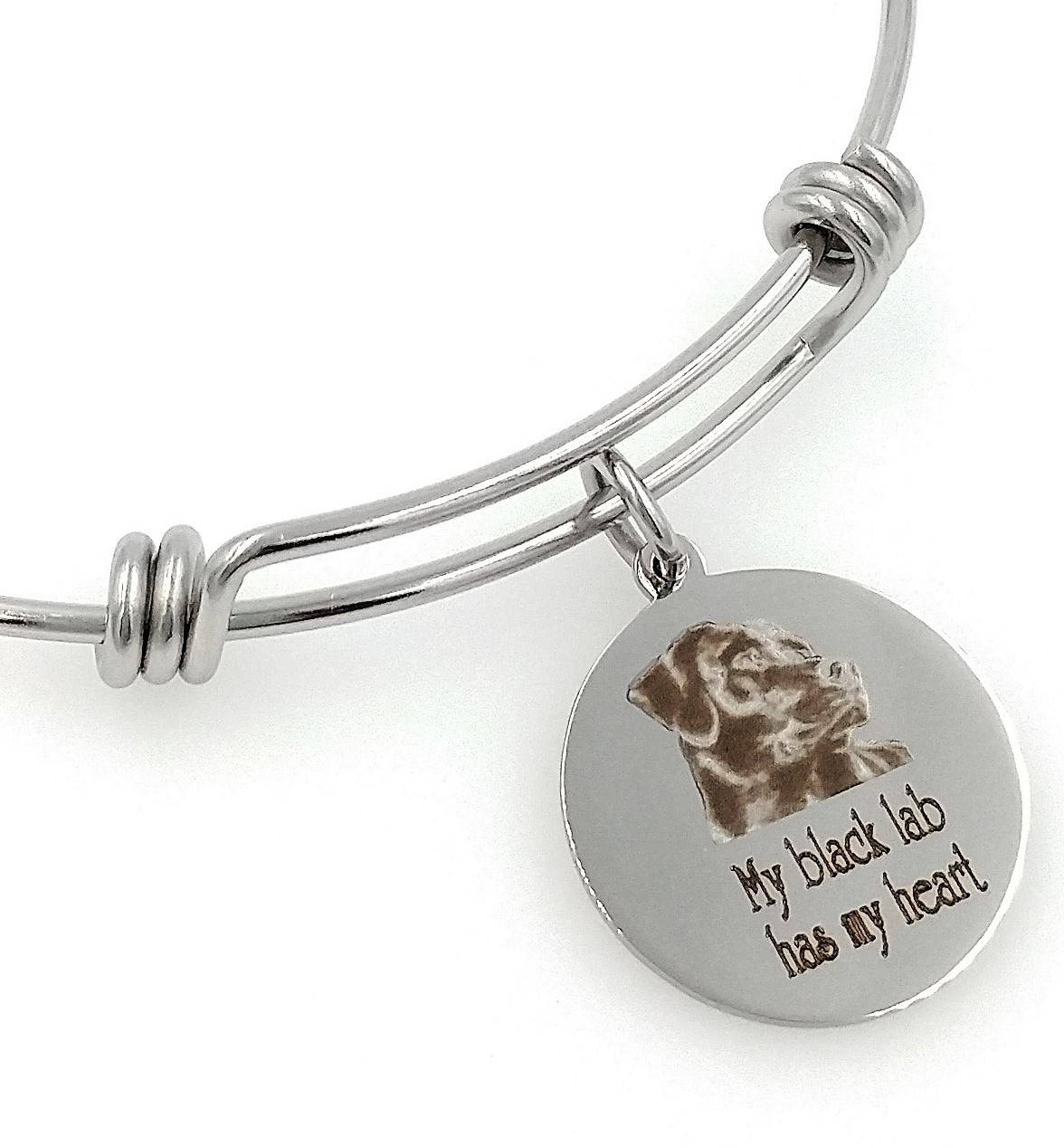 Meine Schwarze Labrador Hat Mein Herz Graviert Erweiterbar Armreif, Hund von TalkToThePaws