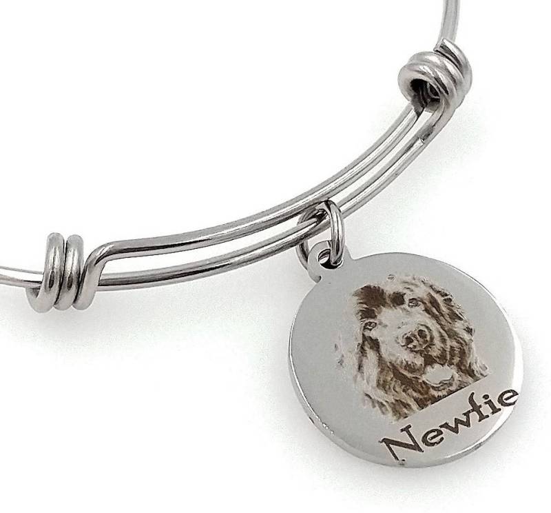 Neufundland, Newfie Gravierte Erweiterbare Personalisierte Armreif von TalkToThePaws