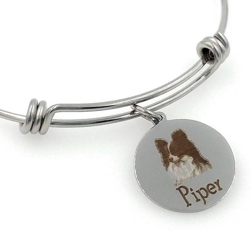 Papillon Graviert Erweiterbar Personalisierte Armreif von TalkToThePaws