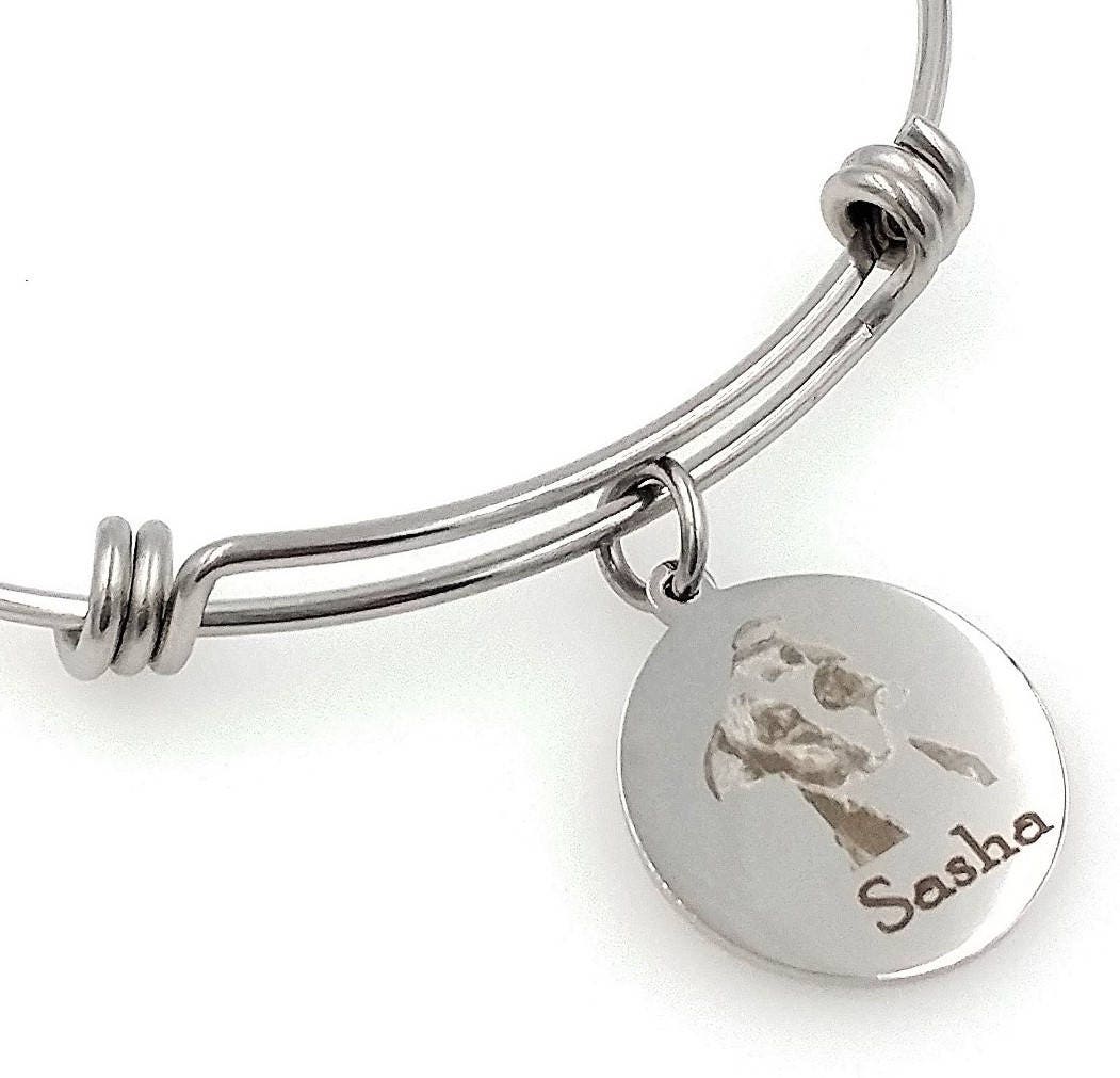 Pitbull, Pittie, Pibble Graviert Erweiterbar Personalisierte Armreif von TalkToThePaws