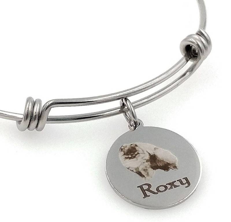 Pommerschen Graviert Erweiterbar Personalisierte Armreif von TalkToThePaws