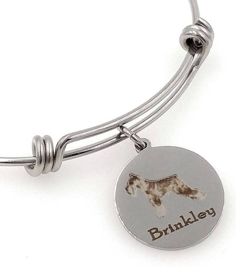 Schnauzer Graviert Erweiterbar Personalisierte Armreif von TalkToThePaws
