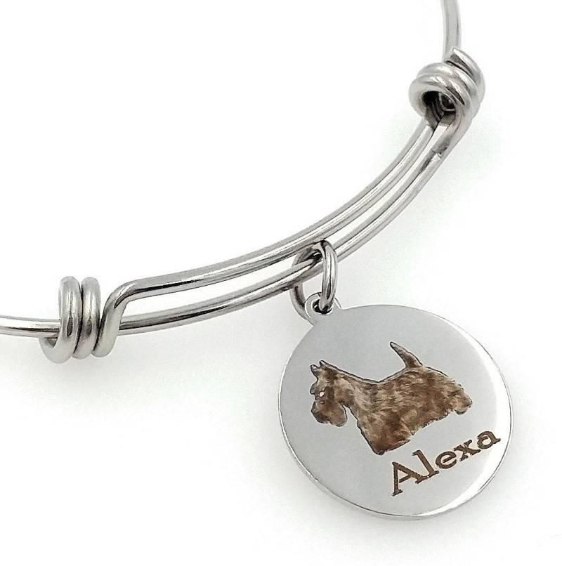 Scottie-Hund, Scottish Terrier Graviert Erweiterbar Personalisierte Armreif von TalkToThePaws