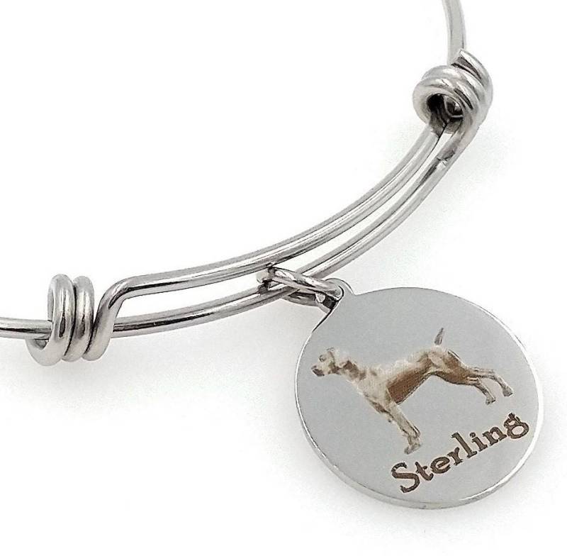 Weimeraner Gravierte Vizsla Erweiterbar Personalisierte Armreif von TalkToThePaws