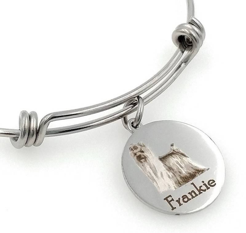 Yorkie, Yorkshire-Terrier Graviert Erweiterbar Personalisierte Armreif von TalkToThePaws