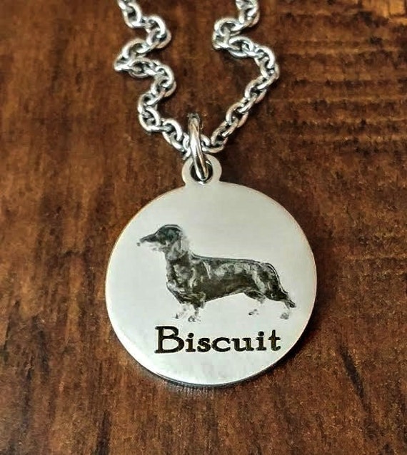Zierliche Dackel, Weiner Hund Oder Any Breed Gravierte Personalisierte Halskette von TalkToThePaws