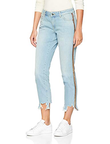 Talkabout Damen Hose verkürzt Straight Jeans, Blau (Blue Denim Fancy 808253), W34/L28 (Herstellergröße: 34) von Talkabout