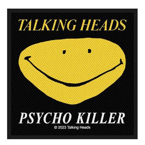 Talking Heads Woven Patch Psycho Killer Nue offiziell Schwarz One Size von Talking Heads