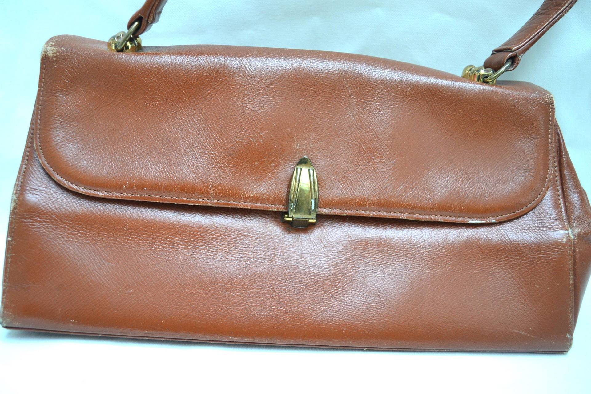 Vintage Handtasche, Braune 1950Er Jahre Tasche, Kleine Geldbörse, Mid Century Handtasche von TalkoftheTown