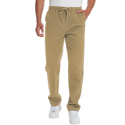 Tall MobPlace Herren-Jogginghose aus Baumwolle, 86,4 cm/91,4 cm Schrittlänge, lässige Jogginghose, Khaki, Medium Hoch Tall MobPlace Herren-Jogginghose aus Baumwolle, 86,4 cm/91,4 cm Schrittlänge, lässige Jogginghose, Khaki, Medium Hoch von Tall MobPlace