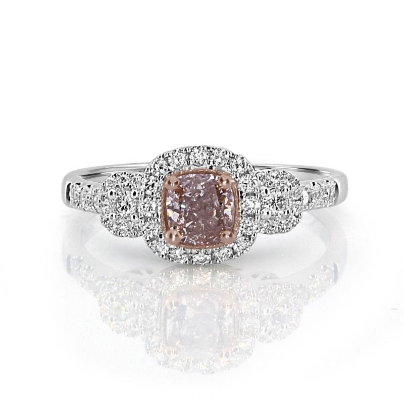 Echter 0.94Ct Natürlicher Ausgefallener Rosa Diamant Verlobungsring 18K Massiv Gold Kissen Echter 0.94Ct Natürlicher Ausgefallener Rosa Diamant Verlobungsring 18K Massiv Gold Kissen von TaloreDiamonds
