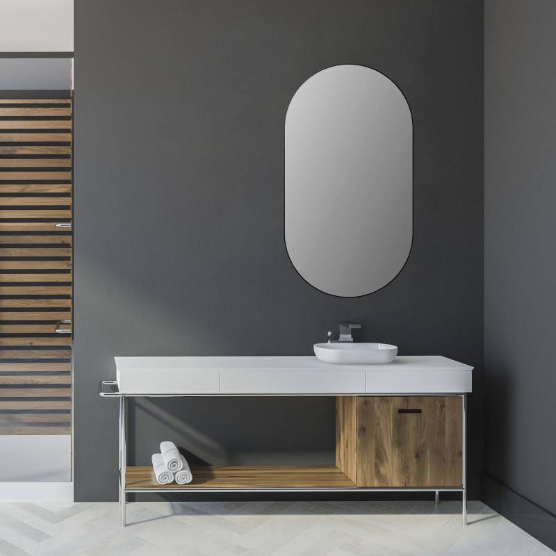 Talos Badspiegel "Picasso" hochwertiger Aluminiumrahmen von Talos