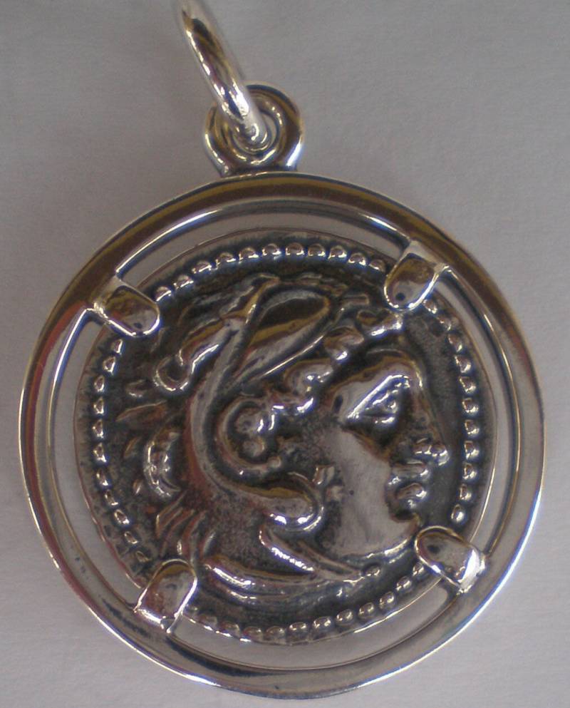 Alexander Der Große Herkules Anhänger Makedonien Vergina König Silber Münze Geschenkidee Geschenk Für Ihn von TalosArtifacts