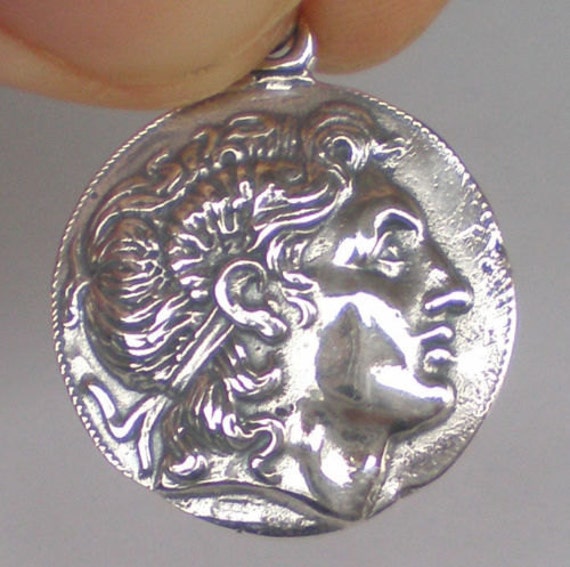 Alexander Der Große Silberanhänger - König Lysimachos Von Thrakien Dem Großen Statement Schmuck Geschenkideen von TalosArtifacts