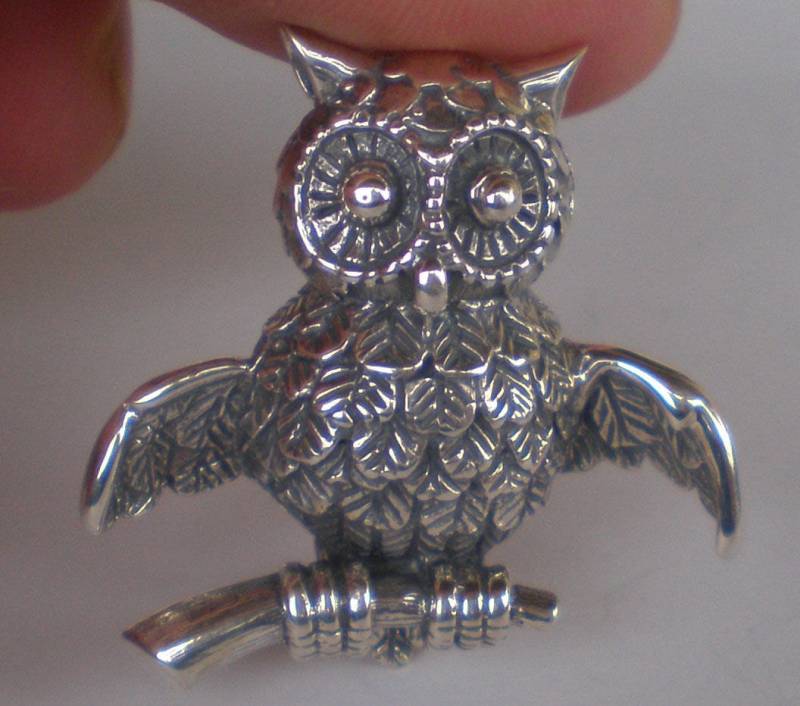 Eule Der Weisheit Silber Brosche - Göttin Athene Symbol Antikes Griechenland von TalosArtifacts