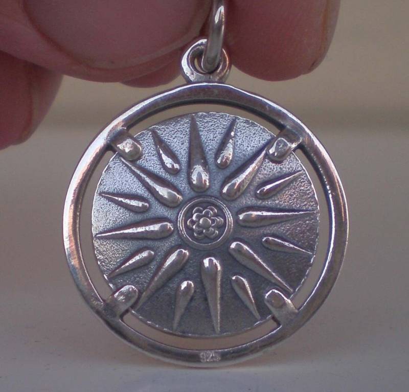 stern Von Mazedonien Silberanhänger 925 - Alexander Der Große Sonne Vergina Philipp von TalosArtifacts