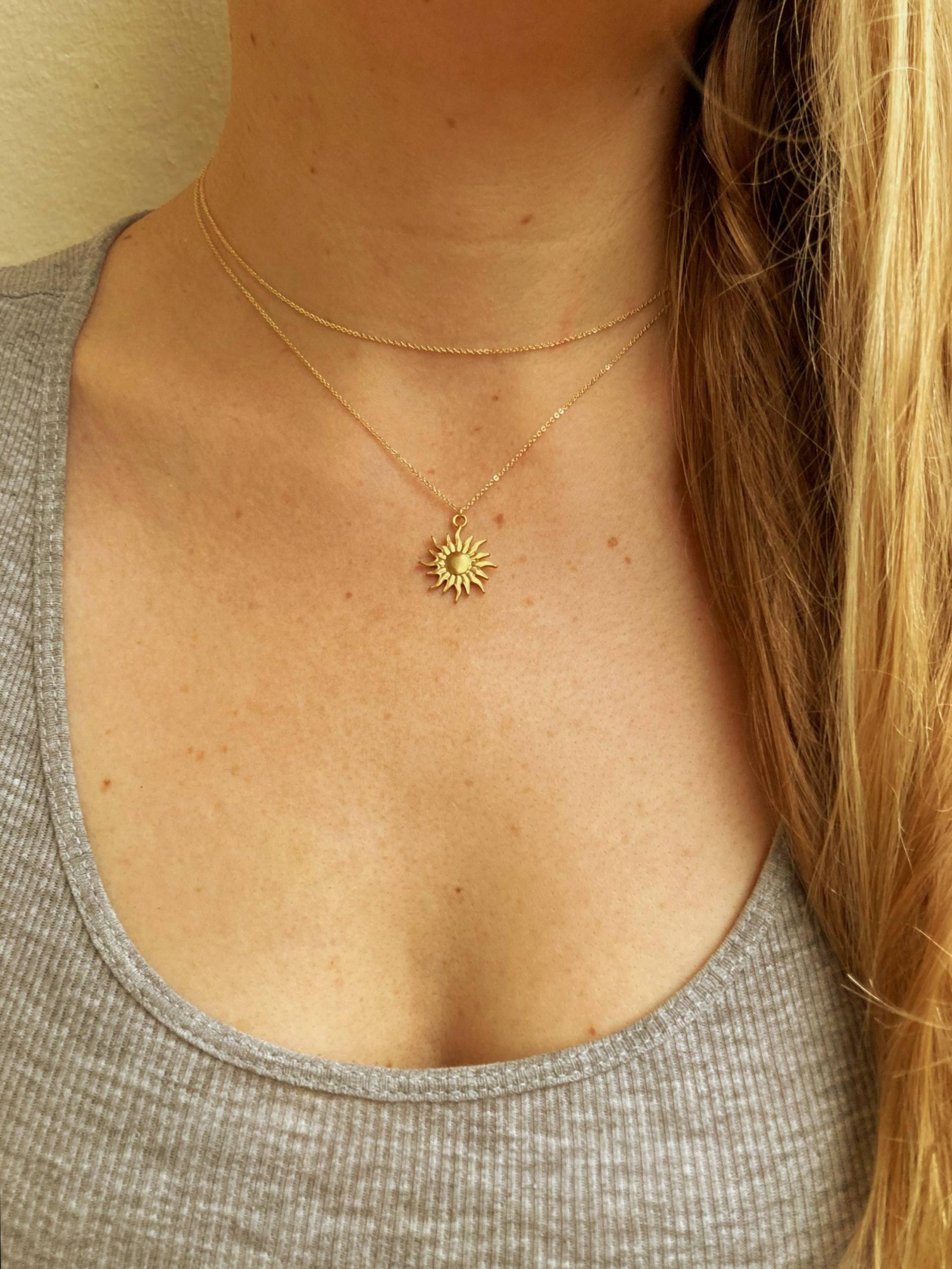 Ketten Set | Verbunden, Layering Vergoldet | 14K Sonne von Talwerke