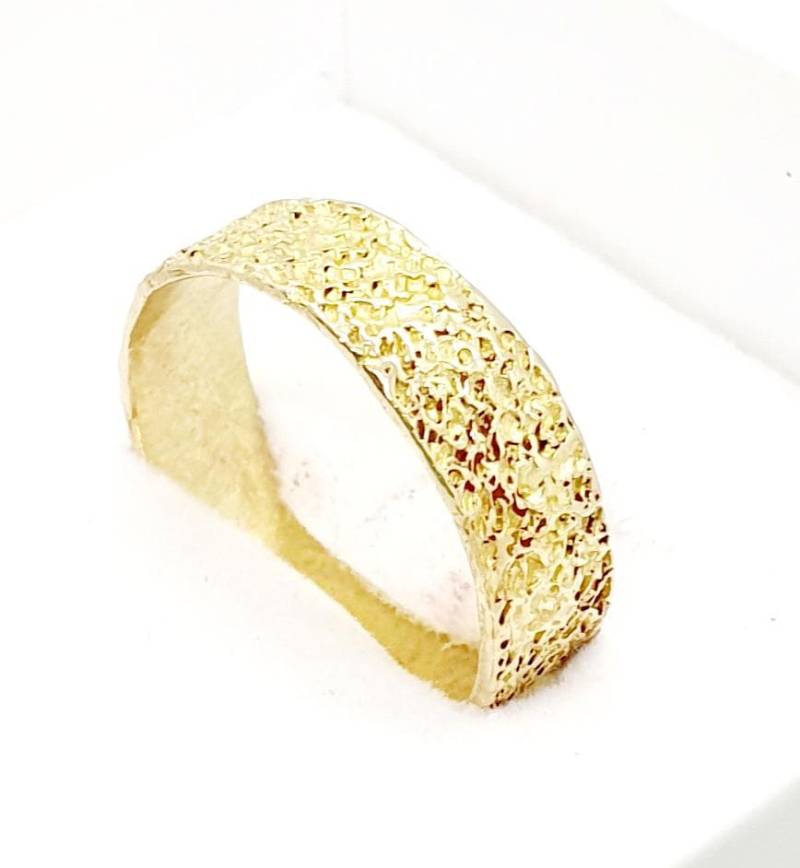 Gold Ring 14K Gelb Hochzeitsband Handgefertigte Artisan Crafted Größe 9 Frauen Braut Herren Unisex Schnelle Lieferung von TalyaHarelJewelry