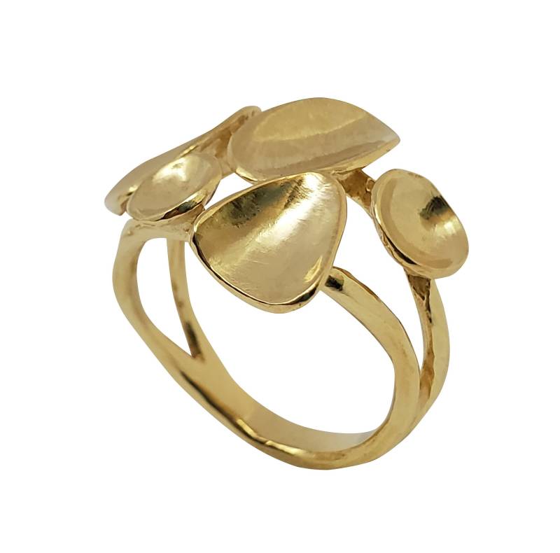 Ring 14K Gelb Gold Handgefertigt Artisan Crafted Größe 9 Frauen von TalyaHarelJewelry