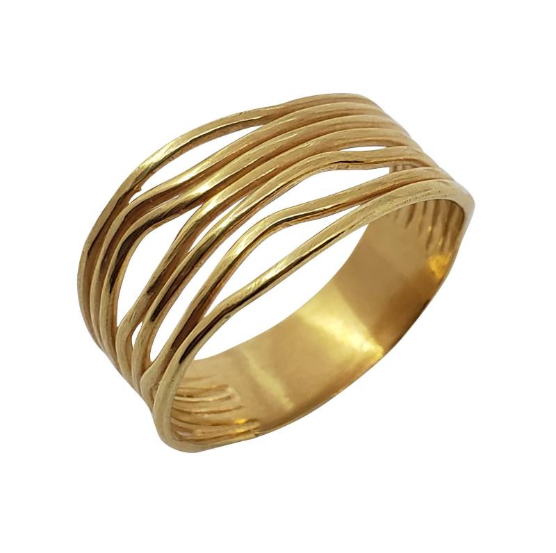 Schmuck Ring 14K Gelb Gold Handgefertigt Artisan Crafted Größe 9 Frauen von TalyaHarelJewelry