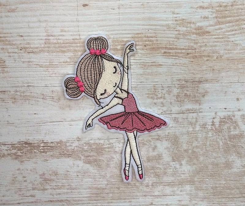 Ballerina Mädchen 2 | Girl Applikation Zum Aufnähen Und Aufbügeln| Patch Stickapplikation von TamaluHandmadeForYou