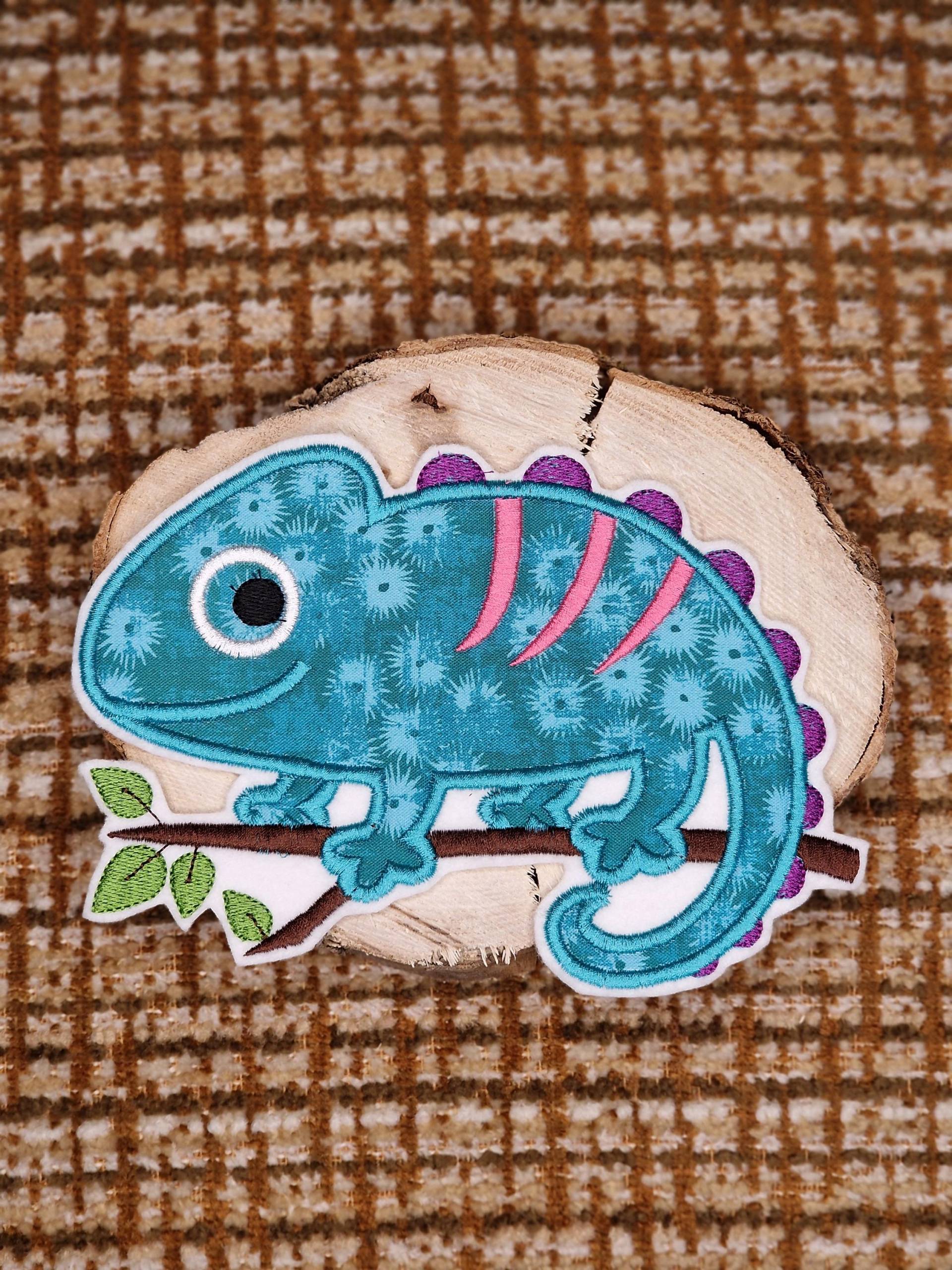 Chamäleons 2 | Stickapplikation| Applikation Zum Aufnähen von TamaluHandmadeForYou