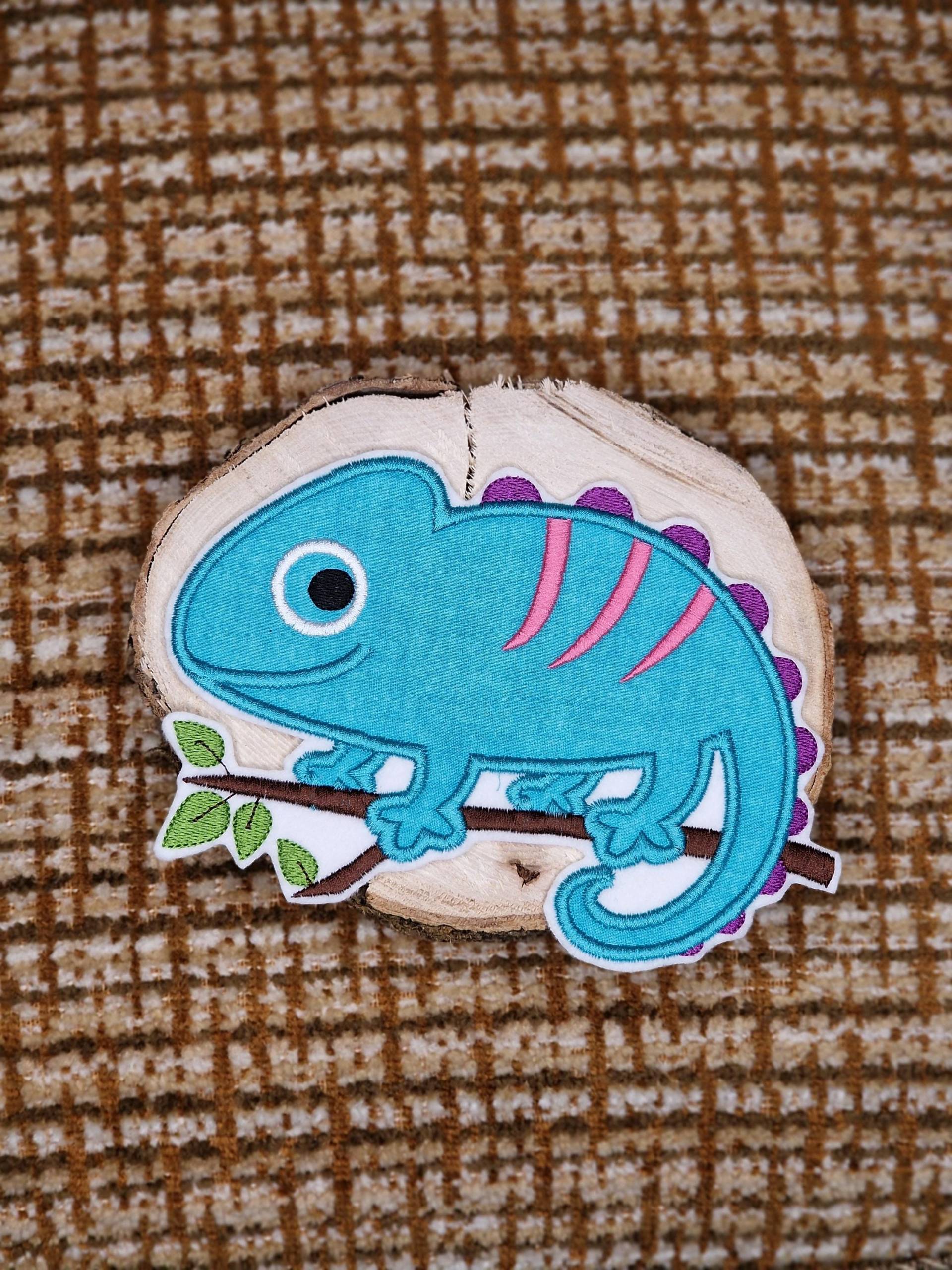 Chamäleons | Stickapplikation| Applikation Zum Aufnähen von TamaluHandmadeForYou