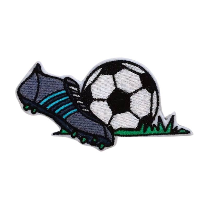 Fußballschuh Mit Ball | Soccer Shoe With Ball Stickapplikation Applikation Zum Aufnähen Und Aufbügeln von TamaluHandmadeForYou