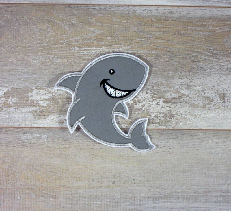 Hai | Shark Patch Applikation Zum Aufnähen Und Aufbügeln Stickapplikation von TamaluHandmadeForYou